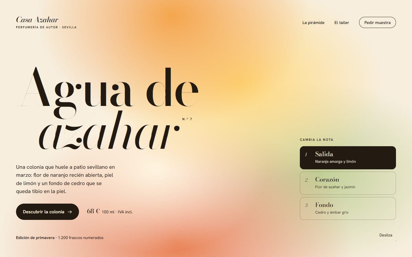 Lo que generó la IA con el prompt Completo de Malla de color en CSS puro