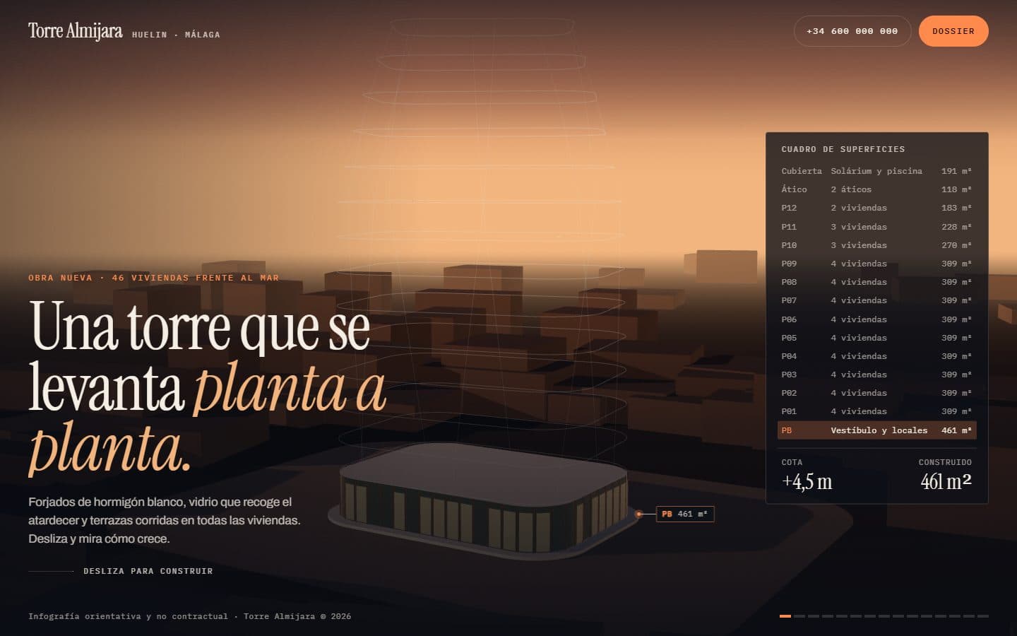 Lo que generó la IA con el prompt Completo de Torre que se levanta por plantas